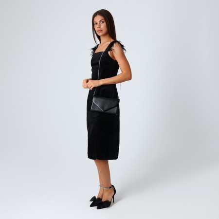 Female bag on a magnet, black color-6
