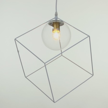 Lamp Bayerlux 2467/1wt E27 40W White 25x25x25-125 cm-2