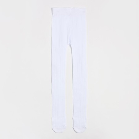 Pantyhose children's “vertical strip”, white color, height 140-146