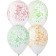 Latex ball 14 "Silkography", 25 pcs., White, mix
