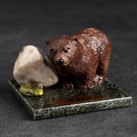 Souvenir "Brown Bear", 5x5x4 cm, coil, gypsum, mix-5