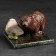 Souvenir "Brown Bear", 5x5x4 cm, coil, gypsum, mix