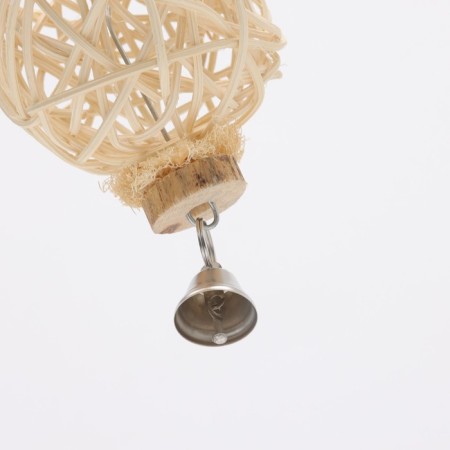 Bird nest with a bell, 13 x 28 cm, vine-2