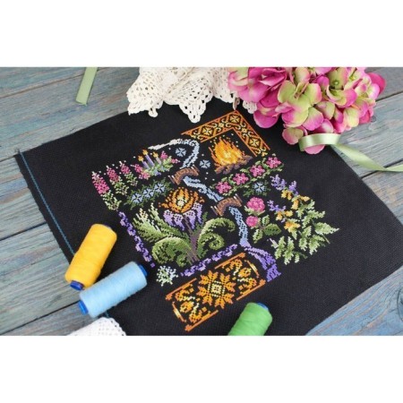 Embroidery set "Sempler. Night on Ivan Kupala »19 × 19 cm-3