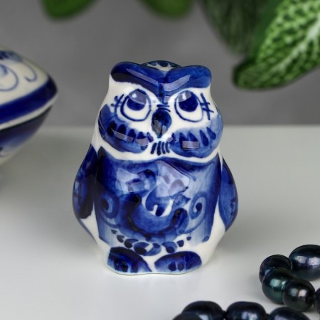 Souvenir "Owl", 5 cm, gzhel