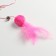 Domesticon-pink with a soft ball and feathers, pink