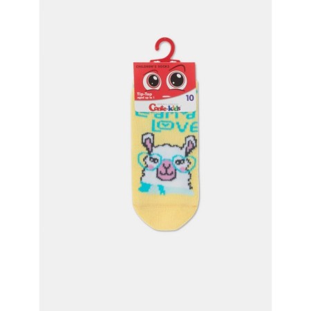 Anti-slip children's socks with Conte Kids Tip-Top, size 10, light yellow color-2
