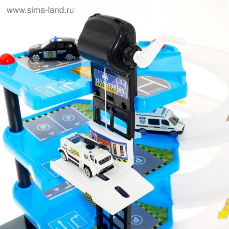 Parking "City Police", with metal machines and helicopter-10