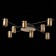 Ceiling lamp ST LUCE. SL1207.402.08. Veroli. 8x7 W, GU10, 85x85x11 cm, black color