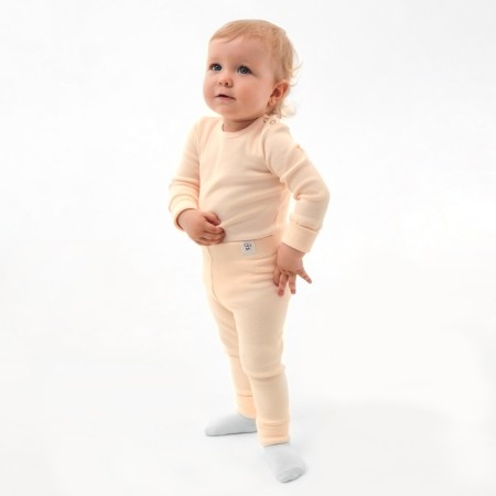 Комплект леггинсов детских MINAKU: Basic Line BABY, цвет молочный/кремовый, рост 80-86-2