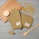 Set of kitchen. Ethel "Kitchen" b. In brown, mittens-seizure 20x28cm, tack19x19cm, 100% HL 1017965