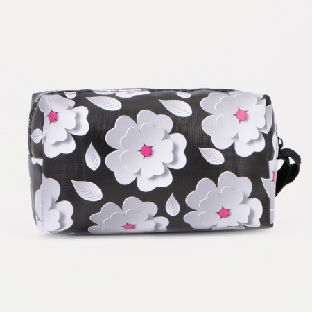 Cosmetic bag with lightning, black color-1
