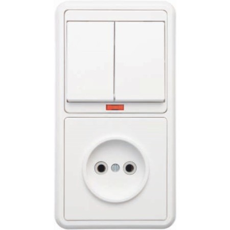 Block "Kuntsevo" 5829 BKVR-213 "Bella", 2 keys, socket, white color
