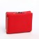 Women's wallet on the button, red color