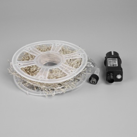 Garland "Mishura" 50 m Rosa, IP44, silver thread, 1500 LED, 8 modes, white glow, 36 V-3