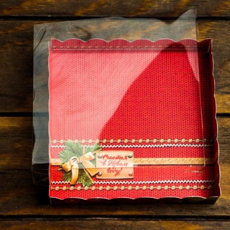 Box for cookies "Happy New Year!", 15 x 15 x 3 cm-3