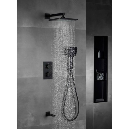 The shower system Vincea NEXT VSFW-1N3TMB, built-in, thermostat, tropical shower, black-2