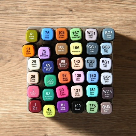 MARKERS for sketching 2 third-party, 36 colors Architecture-3