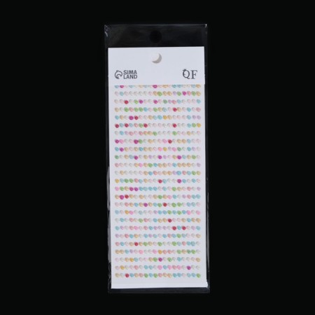 Rhinestones, pearl, on a glue basis, 3 mm, multi -colored-4