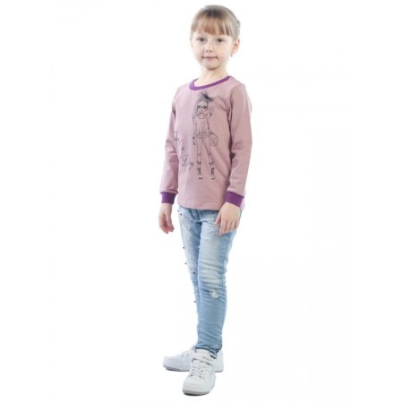Longsliv children, height 110 cm, pink color-5