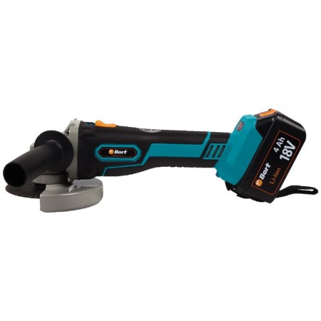 Corner grinder Bort BWS-18LI-125, battery, 18 V, 2x4 Ah, Li-Ion, 125x22.2 mm-2
