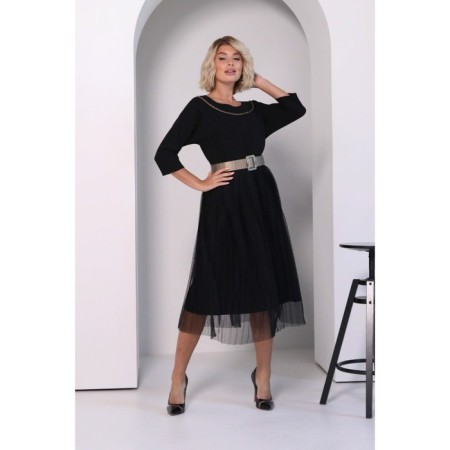 Female dress, size 46, black color-1