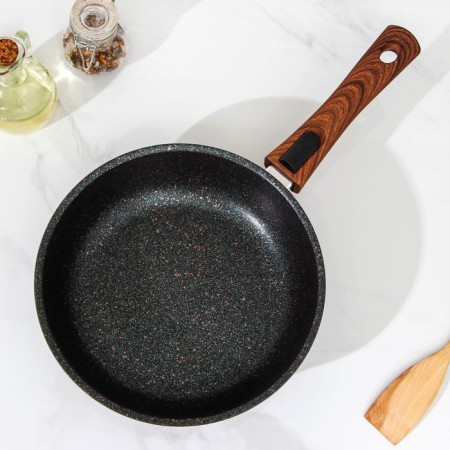 Granit Ultra Blue, D = 24 cm, removable handle, anti -stick coating, black color-1