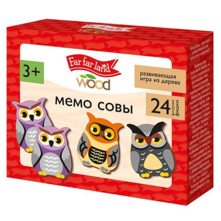 The game is a desktop "Memo owl. Far Far Land Wood, 24 pcs.