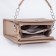 Women's bag El Masta with a zipper, external pocket, long belt, beige color