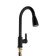 Kitchen mixer Zein Z1299, single -leaf, drawer, brass, black color