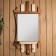Carved mirror with a shelf, 3 hooks, combined