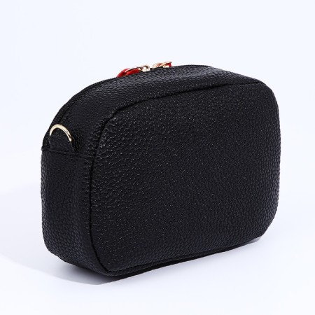 Bag Cross-Bodi with a zipper, black color-1