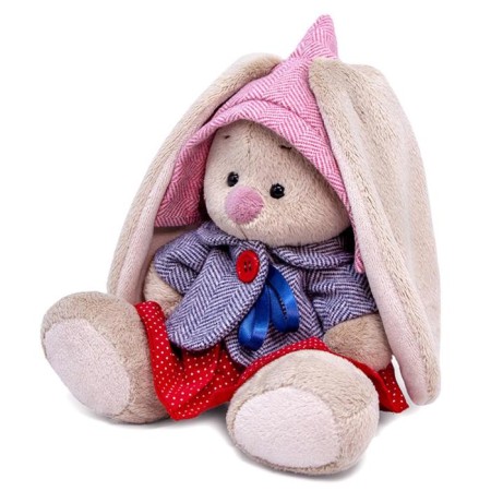 Soft toy "Bunny mi in a tweed suit with a skirt", 15 cm-1