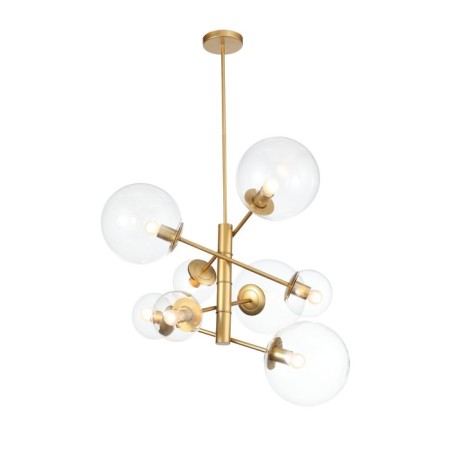 Suspension lamp ST LUCE. SL1150.203.08. Liora. 8x40 watts, E27, 65x65 cm, matte gold color