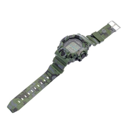 Watch of Electronic Electronic Sport, D-5 cm, silicone strap 24.5 cm, khaki-3