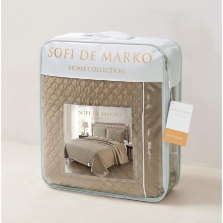 A set with a veil "Molly", size 160x220 cm, 50x70 cm, coffee color-9