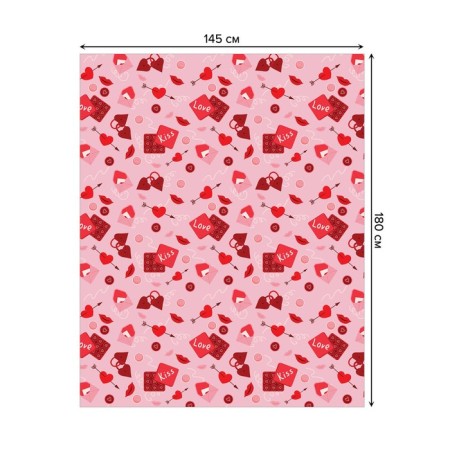 Tables on the table "Kiss Love", rectangular, oxford, size 145x180 cm-1