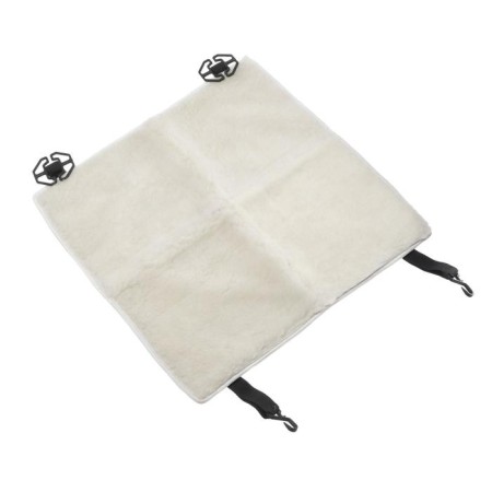 Kitting in the front seat, natural wool, short pile, white-1