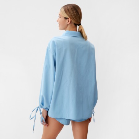 Women's costume (blouse, shorts) minku: Casual Collection Blue color, size 46-5