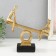 Polystone souvenir "Two on swings-spring" for metal, gold 21x7x22 cm