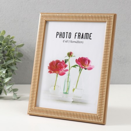 Photo frame plastic 15x20 cm "Extended rhombus made of wood" 17x22 cm-2
