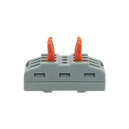 Terminal of QMS 222-423 Passage 3 poles (0.08-4 mm²), gray (25 pcs./Union) rexant-1