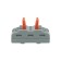 Terminal of QMS 222-423 Passage 3 poles (0.08-4 mm²), gray (25 pcs./Union) rexant