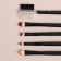 A set of makeup brushes, 5 items, PVC chech, black matte color
