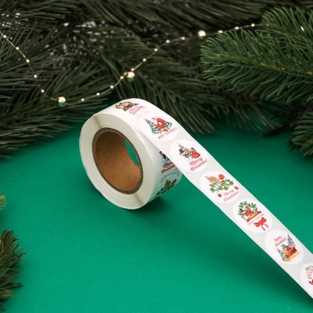 Stickers in the roll "many gifts", 500 pcs, 2.5 x 2.5 cm