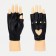 Mittens are female, dimensionless, without insulation, black color