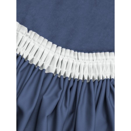 Set of curtains "Canvas", size 200x250 cm, 2 pcs, blue color-2
