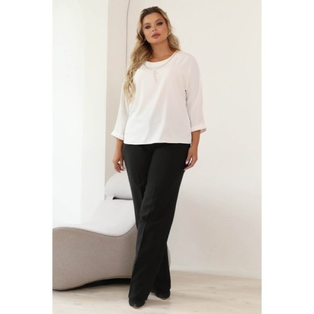 Female blouse, size 46, white color-6