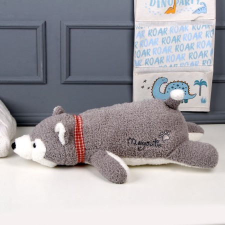 Soft toy-podushka "Husky", 60 cm, color gray color-2