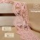 Lace on a grid, 55 mm × 11 ± 1 m, pale pink color